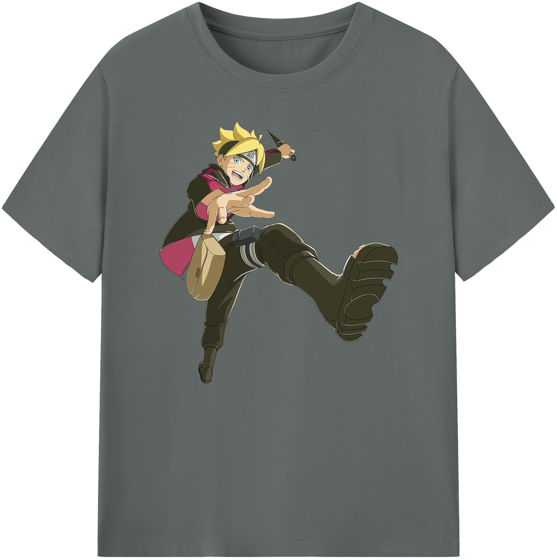 （画像用） NARUTO -ナルト- うずまき ボルト Uzumaki Boruto 綿100％ メンズ半袖Tシャツ｜肌触りやわらか＆通気性